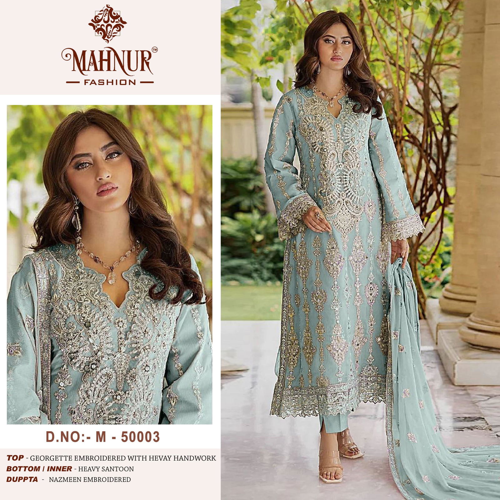 Mahnur Vol 50 Georgette Pakistani Suits Wholesale Shop In Surat
